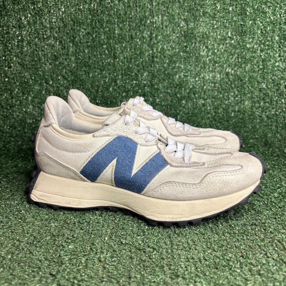 New‎ Balance 327 Canvas Suede Retro Sneakers Reflection Heron Blue Womens Size 7
